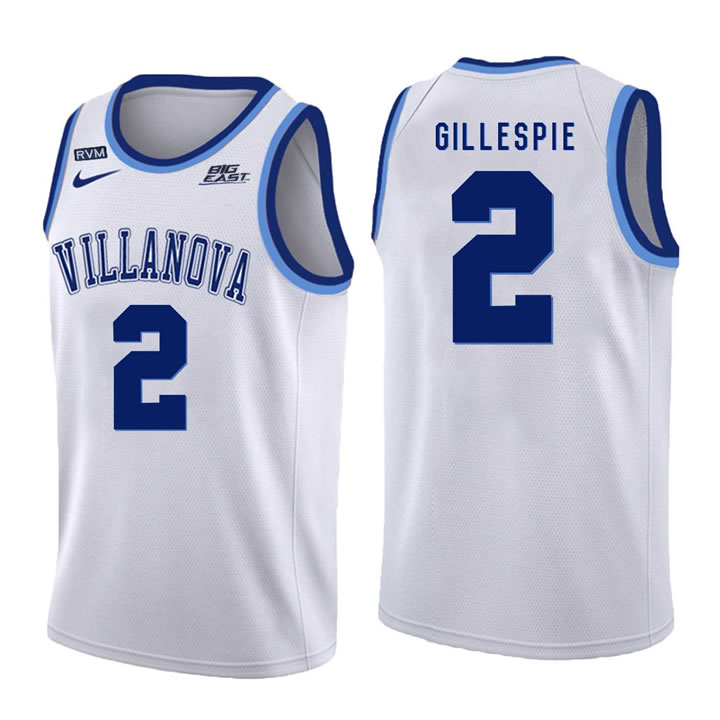 Villanova Wildcats #2 Collin Gillespie White College Basketball Jersey